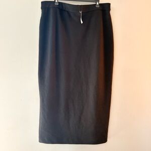 Express Black Pencil Skirt - Women's Tailored Midi
